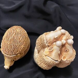 Harmony Kingdom made in England hedgehog containers